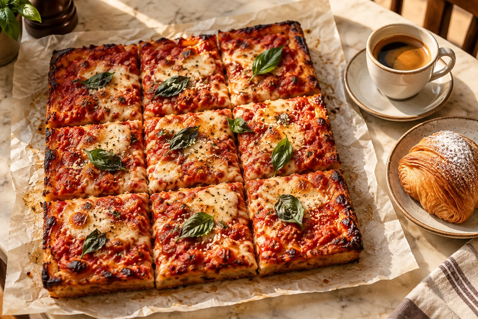 Square pizza concept